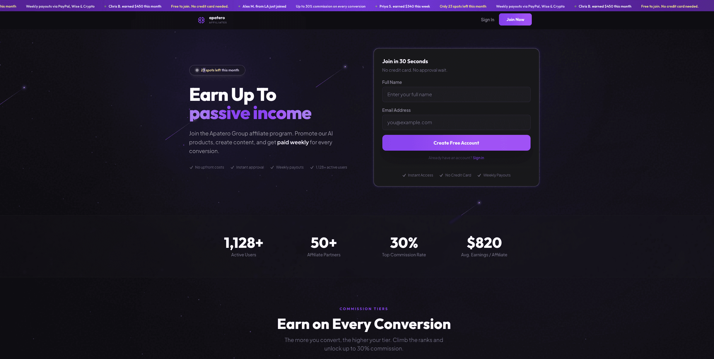 Apatero Affiliate Platform